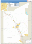 Las Cruces Metro Area Wall Map Basic Style